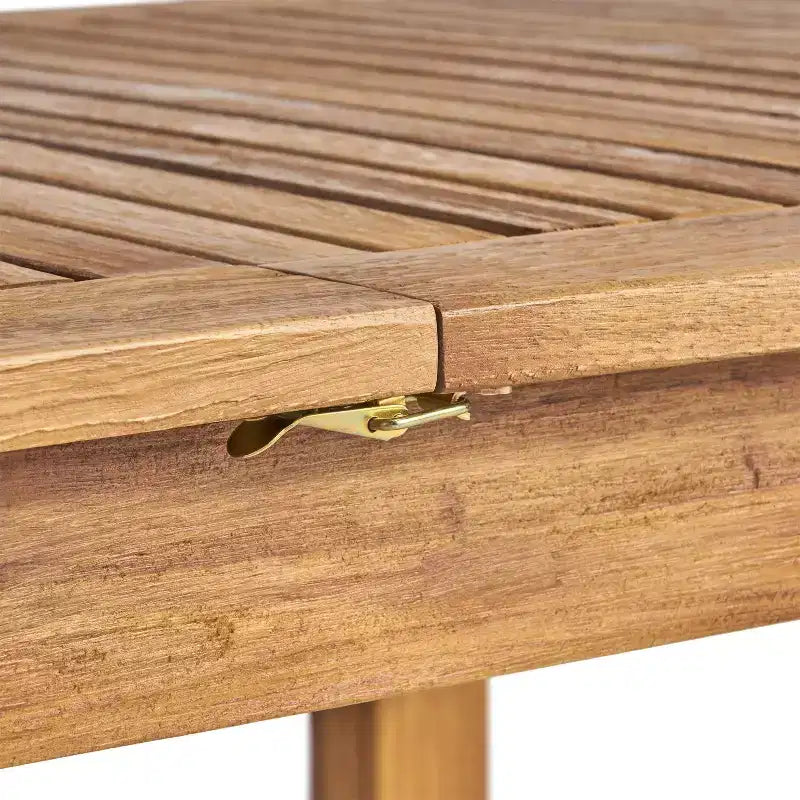 Christopher Knight Home Orchid Ensemble de salle à manger extérieur 7 pièces en bois d'acacia extensible avec trou pour parasol, teck