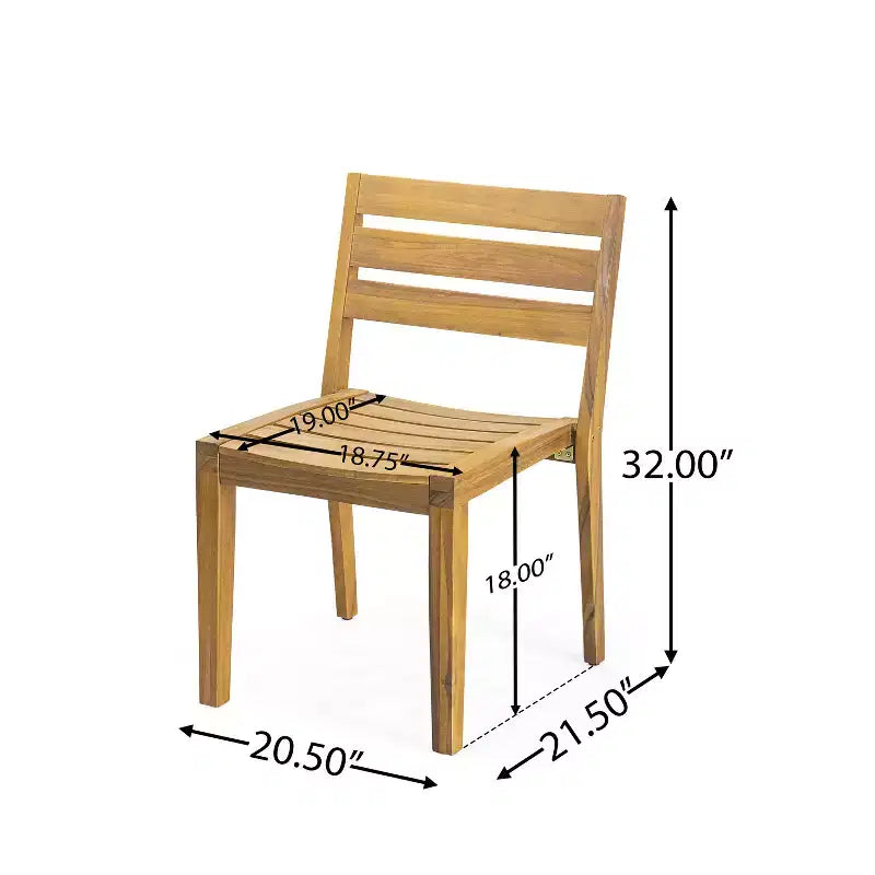 Christopher Knight Home Oasis Ensemble de salle à manger 7 pièces en bois d'acacia rustique pour terrasse, teck