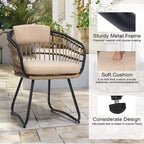Crestlive Products 9pc Patio Expandable Dining Set Aluminum Outdoor Rectangular Table for 6 to 8 with Ratten Chairs