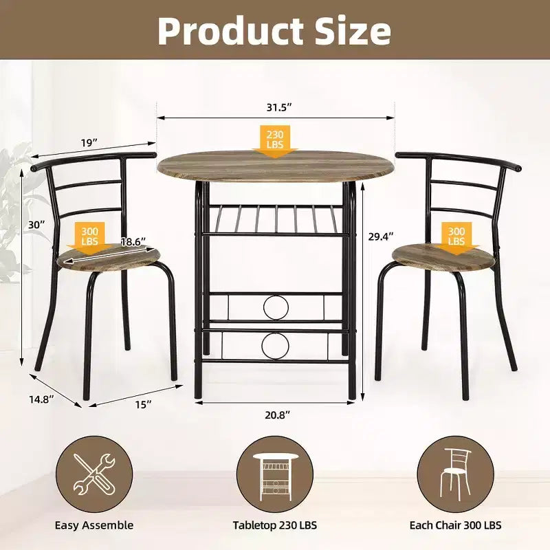 EROMMY Dining Table Set Featuring a Stylish Faux Marble or Wood Grain Table with Modern Chairs