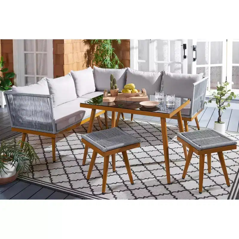 Romlin Outdoor Dining Set - Indoor/Outdoor - PAT7528 - Safavieh