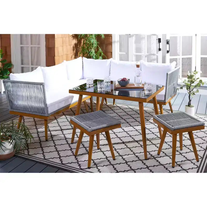 Romlin Outdoor Dining Set - Indoor/Outdoor - PAT7528 - Safavieh