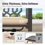 Captiva Designs 7pc Patio Dining Driftwood Finished Rectangle Steel Table & Metal Arm Chairs