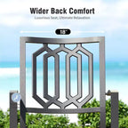 Captiva Designs 7pc Patio Dining Driftwood Finished Rectangle Steel Table & Metal Arm Chairs