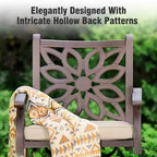 Captiva Designs 7PC Cast Aluminum Patio Dining Set with Rectangle Table & Flower Back Chairs
