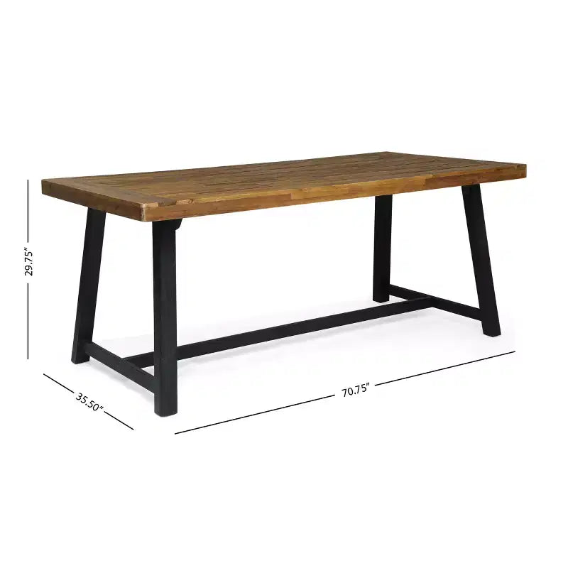 Christopher Knight Home Pablo Ensemble de salle à manger moderne d'extérieur 7 pièces avec chaises empilables