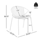 Christopher Knight Home Pablo 7 Piece Outdoor Modern Dining Set with Stackable Chair