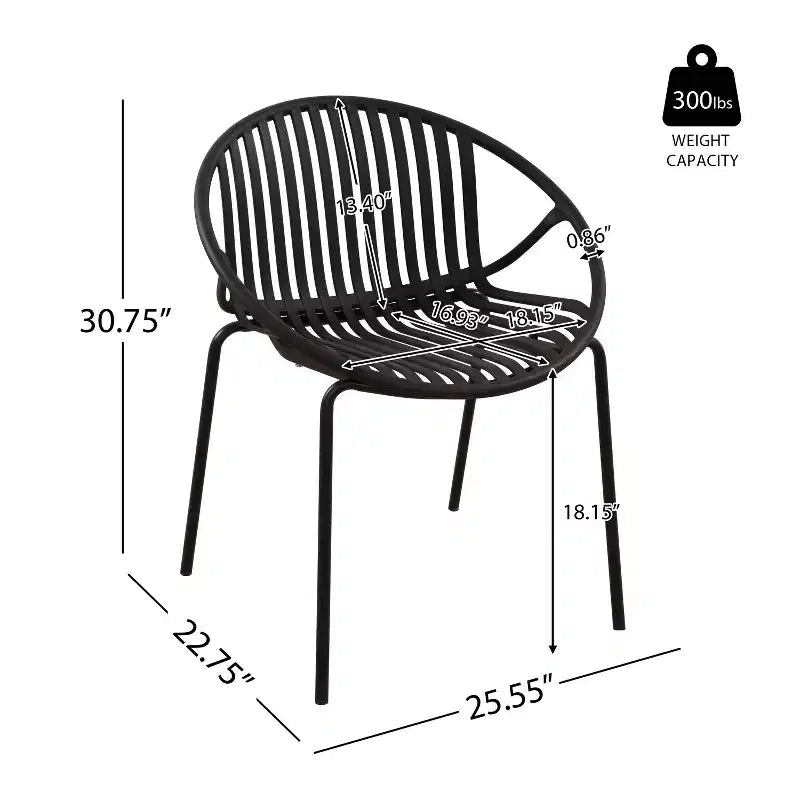 Christopher Knight Home Pablo Ensemble de salle à manger moderne d'extérieur 7 pièces avec chaises empilables