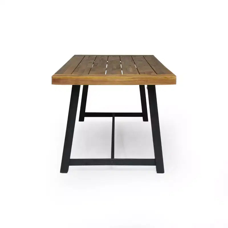 Christopher Knight Home Pablo Ensemble de salle à manger moderne d'extérieur 7 pièces avec chaises empilables