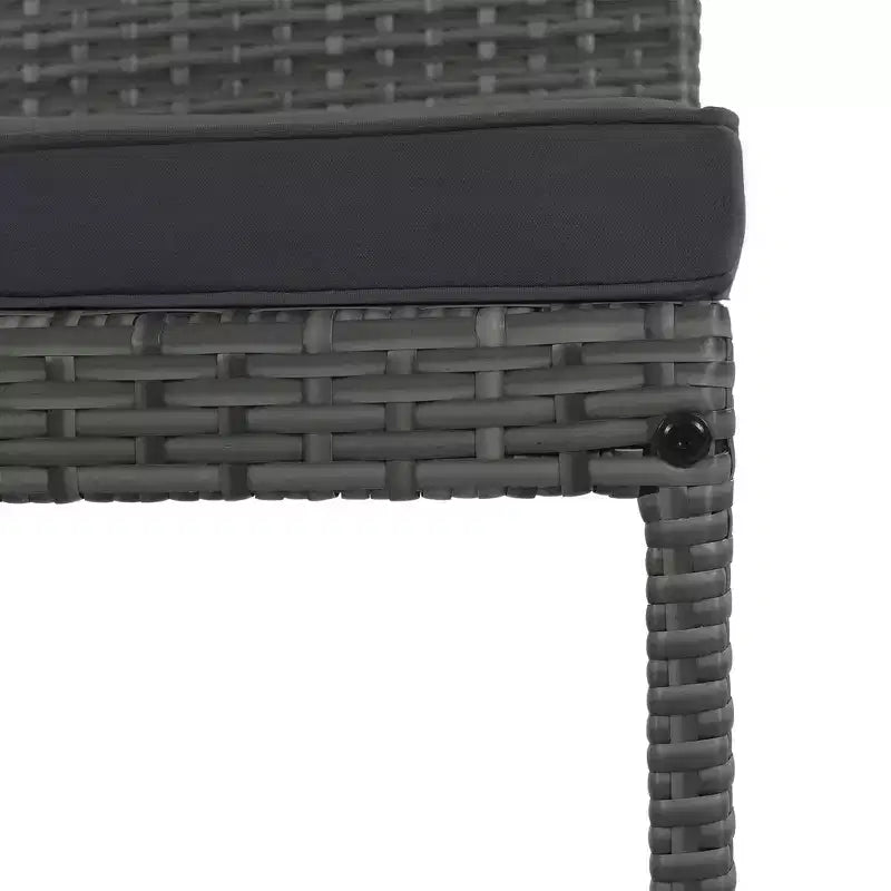 Whisen 5-Piece Outdoor PE Rattan Wicker Bar Height Table Set With Foldable Tabletop and Cushions