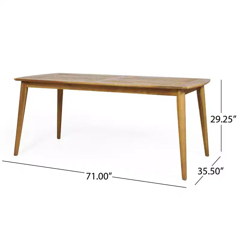 Christopher Knight Home Mcgill Outdoor Rope and Acacia Wood 7 Piece Dining Set, Teak/Dark Gray
