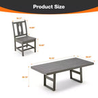 EROMMY 4 - Person Rectangular Outdoor Dining Set
