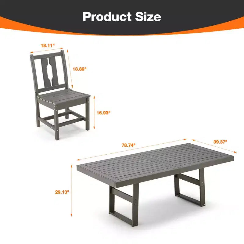 EROMMY 4 - Person Rectangular Outdoor Dining Set