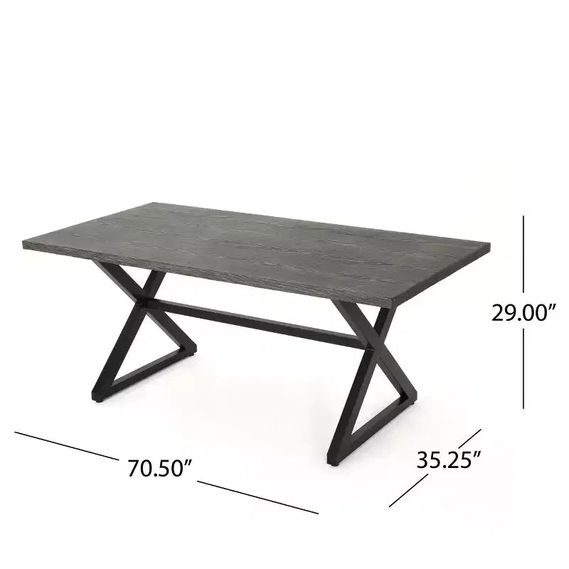 Christopher Knight Home Absher Outdoor Wicker and Aluminum 6 Piece Dining Set with Bench