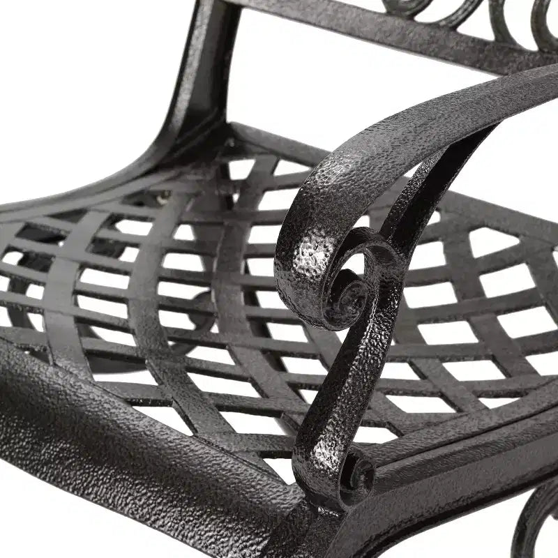Christopher Knight Home Sarasota - Ensemble de salle à manger d'extérieur 5 pièces en fonte d'aluminium avec motifs floraux en spirale
