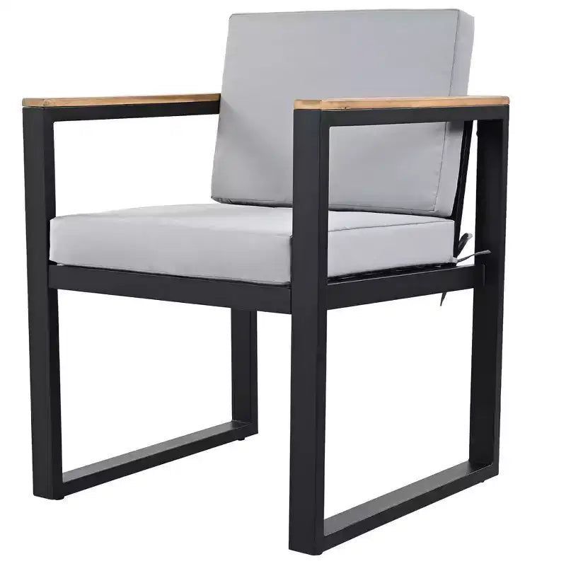 Whisen 7 Pieces Outdoor Dining Set Patio Dining Table and Chair Set with and Removable Cushions