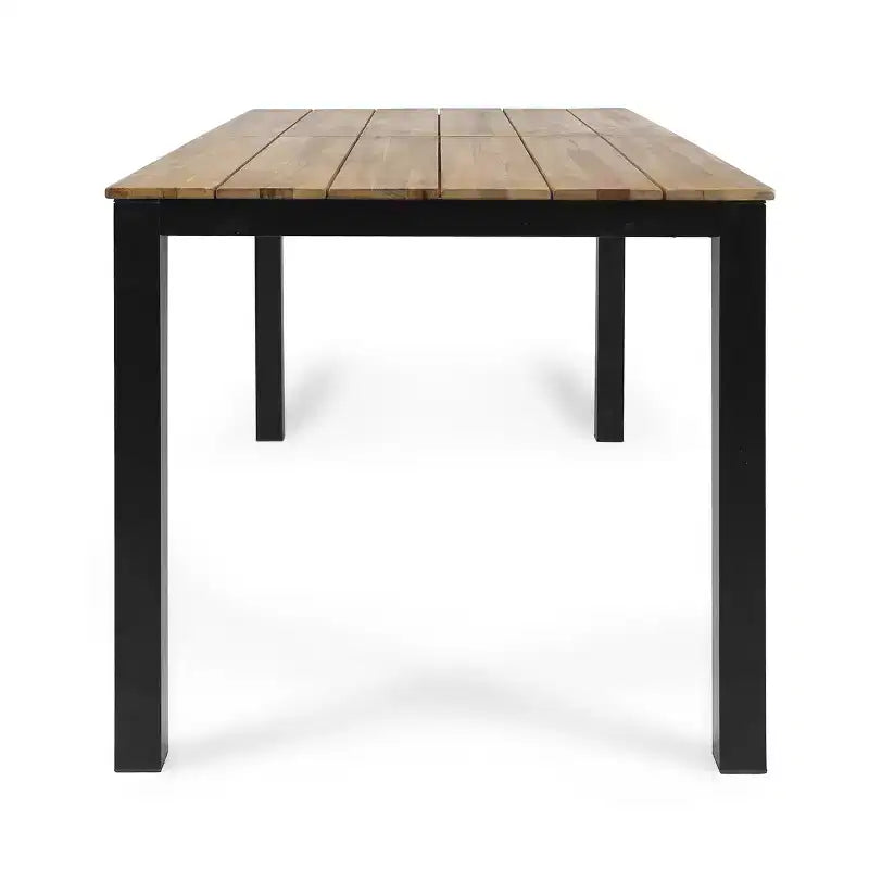 GDFStudio Lennox Ensemble de salle à manger d'extérieur 7 pièces en bois d'acacia avec coussins, teck/crème