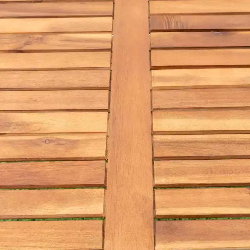 Whisen 7 Piece Outdoor Patio Wicker Dining Set with Acacia Wood Table Top, 6 Chairs