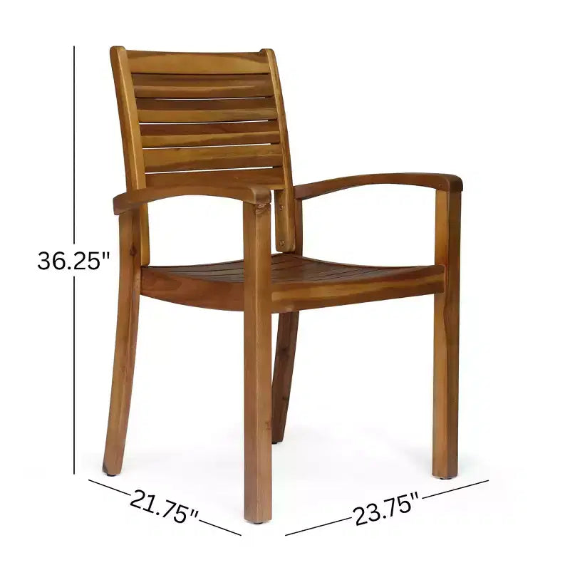 Christopher Knight Home Anchor Outdoor Slatted Acacia Wood 7 Piece Dining Set