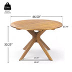 GDFStudio Brigitte Outdoor 5 Piece Rustic Acacia Wood Dining Set