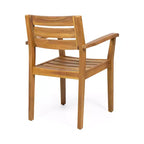 GDFStudio Brigitte Outdoor 5 Piece Rustic Acacia Wood Dining Set