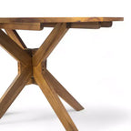 GDFStudio Brigitte Outdoor 5 Piece Rustic Acacia Wood Dining Set
