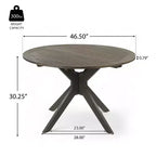 GDFStudio Brigitte Outdoor 5 Piece Rustic Acacia Wood Dining Set