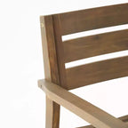 GDFStudio Brigitte Outdoor 5 Piece Rustic Acacia Wood Dining Set