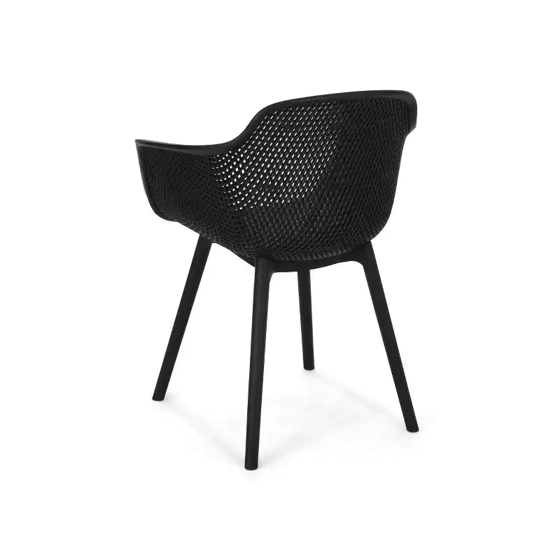 Christopher Knight Home Flora Ensemble repas 7 pièces d'extérieur en bois d'acacia et résine, noir et teck