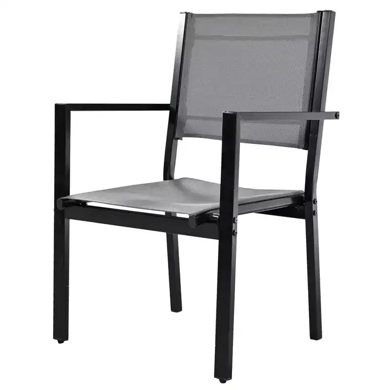 Whisen 7-Piece Weather Resistant Steel Outdoor Table and Chair Dining Sets, Patio Dining Set for Balcony, Backyard
