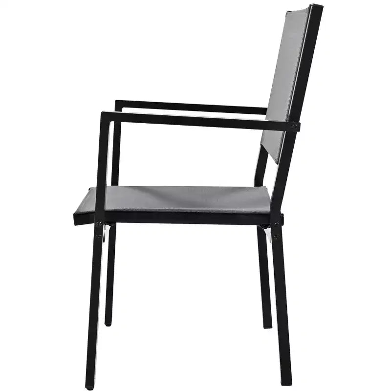 Whisen 7-Piece Weather Resistant Steel Outdoor Table and Chair Dining Sets, Patio Dining Set for Balcony, Backyard