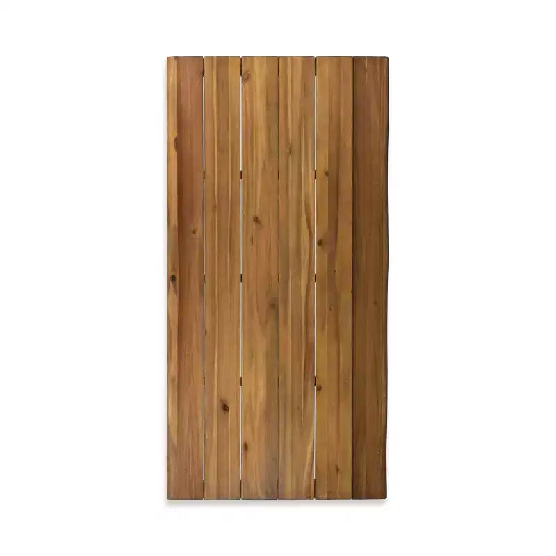 Ensemble de salle à manger GDFStudio Santa de 7 pièces en osier et bois d'acacia avec coussin, teck/multibrun