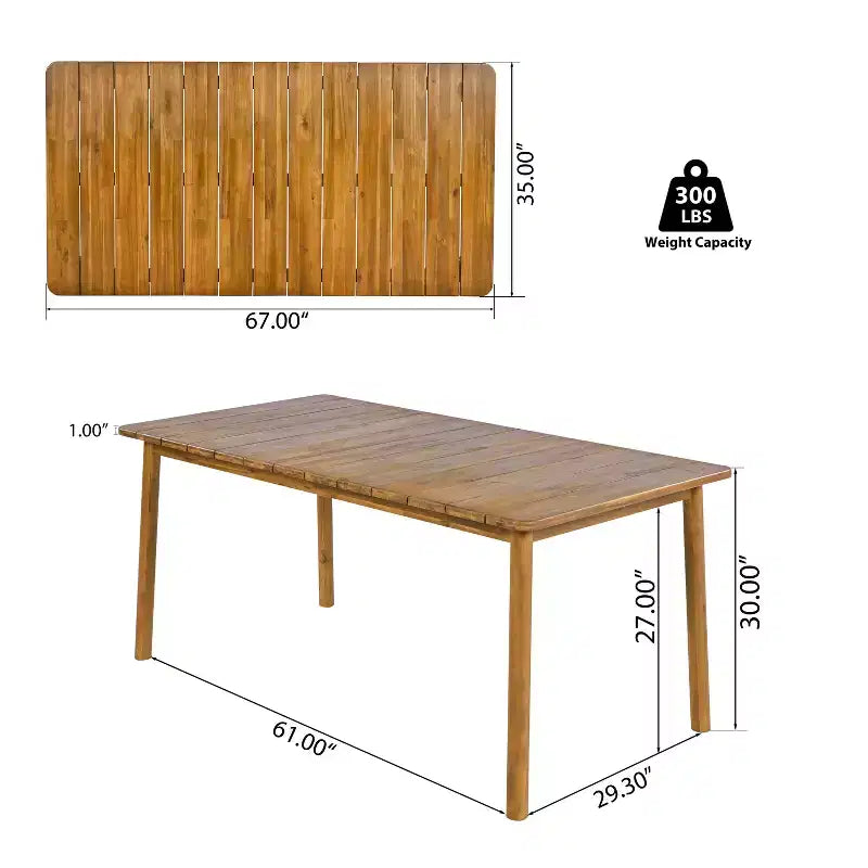 Christopher Knight Home Charles 7 Piece Outdoor Acacia Wood and Rope Dining Set with Cushion