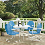 HomeStock Griffith 5Pc Outdoor Metal Dining Set - Table & 4 Chairs