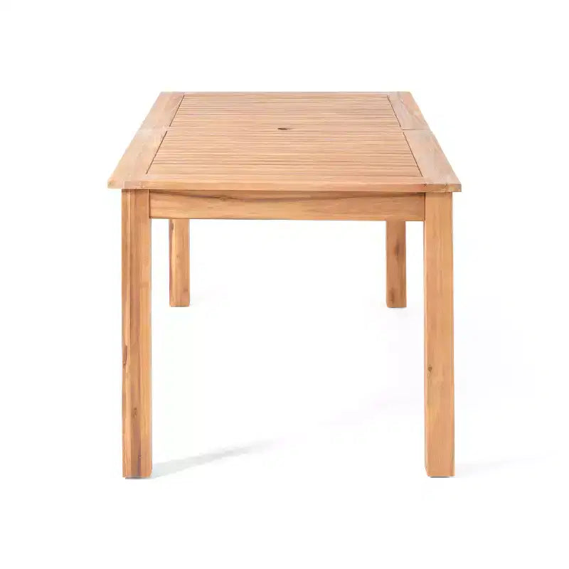 Ensemble de salle à manger extensible 9 pièces Christopher Knight Home Davenport en bois d'acacia et osier avec coussin