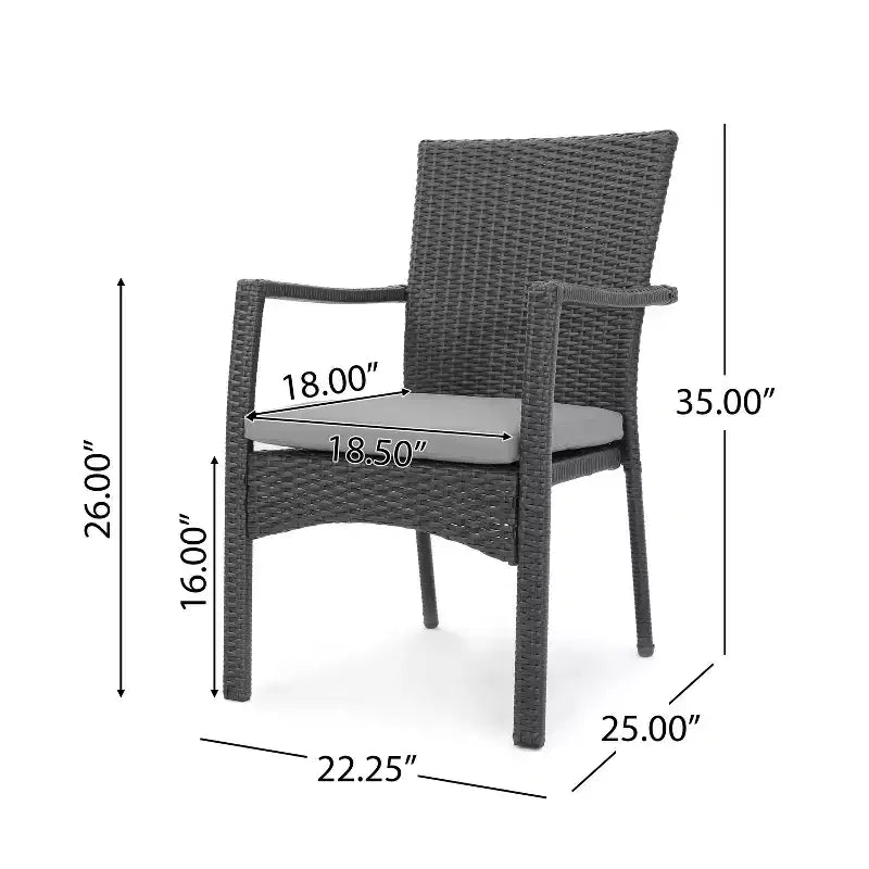 Ensemble de salle à manger extensible 9 pièces Christopher Knight Home Davenport en bois d'acacia et osier avec coussin