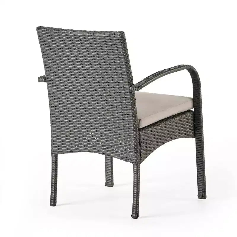 Christopher Knight Home Hartford Outdoor Acacia Wood and Wicker 5 Piece Dining Set with Cushions