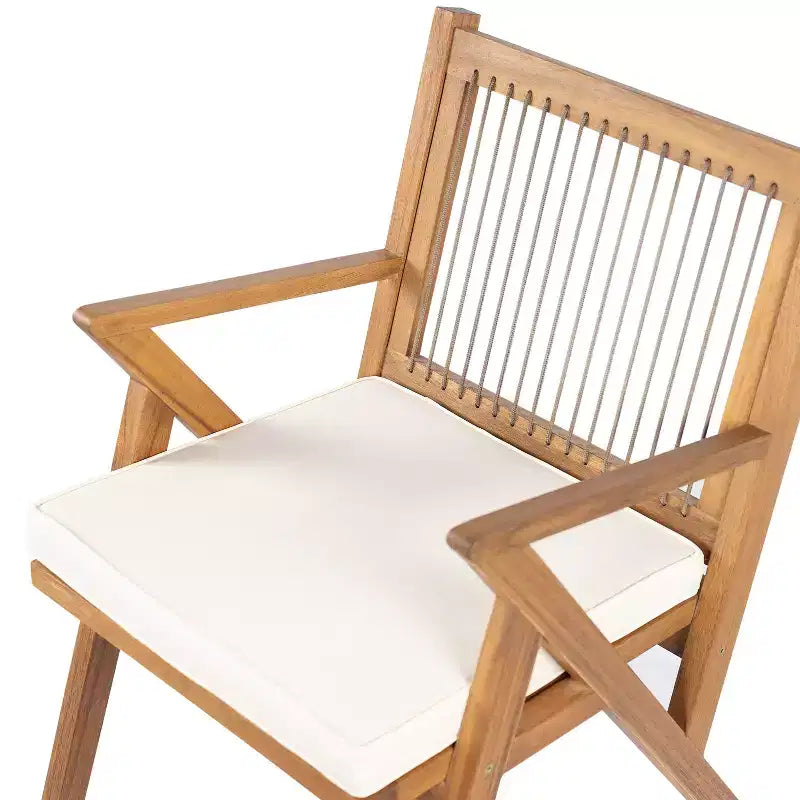 Christopher Knight Home Reynard 7 Piece Expandable Outdoor Dining Set with Acacia Wood Table and Rope Back Chairs
