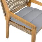 Christopher Knight Home Neva, ensemble de salle à manger d'extérieur 5 pièces avec table en bois d'acacia et chaises en osier