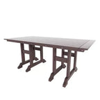 WestinTrends Malibu 7-Piece HDPE Rectangular Patio Dining Table Set with Foldable Chairs
