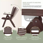 WestinTrends Malibu 7-Piece HDPE Rectangular Patio Dining Table Set with Foldable Chairs