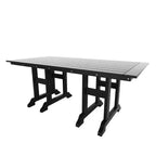 WestinTrends Malibu 7-Piece HDPE Rectangular Patio Dining Table Set with Foldable Chairs