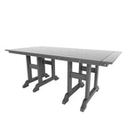 WestinTrends Malibu 7-Piece HDPE Rectangular Patio Dining Table Set with Foldable Chairs