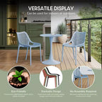 WestinTrends Playa 5-Piece Modern Square Patio Dining Table Set with Stackable Patio Dining Chairs