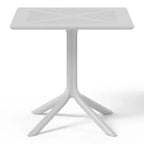WestinTrends Playa 5-Piece Modern Square Patio Dining Table Set with Stackable Patio Dining Chairs