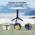 WestinTrends Playa 5-Piece Modern Square Patio Dining Table Set with Stackable Patio Dining Chairs