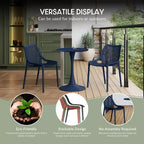 WestinTrends Playa 5-Piece Modern Square Patio Dining Table Set with Stackable Patio Dining Chairs