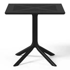 WestinTrends Playa 5-Piece Modern Square Patio Dining Table Set with Stackable Patio Dining Chairs