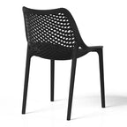 WestinTrends Playa 5-Piece Modern Square Patio Dining Table Set with Stackable Patio Dining Chairs
