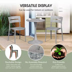 WestinTrends Playa Modern 5-Piece Resin Patio Dining Table Set with Stackable Patio Dining Chairs